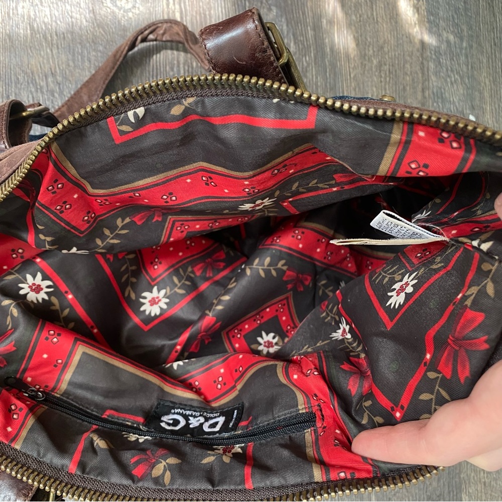 Vintage Dolce & Gabbana denim and leather tote bag - Picture 12 of 14